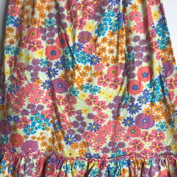 Hanna andersson ladies bright colorful flowers skirt size small boho - Picture 8 of 9